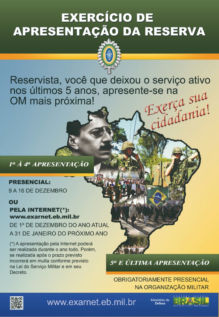 Exército convoca para Apresentação da Reserva 2020 - Prefeitura de