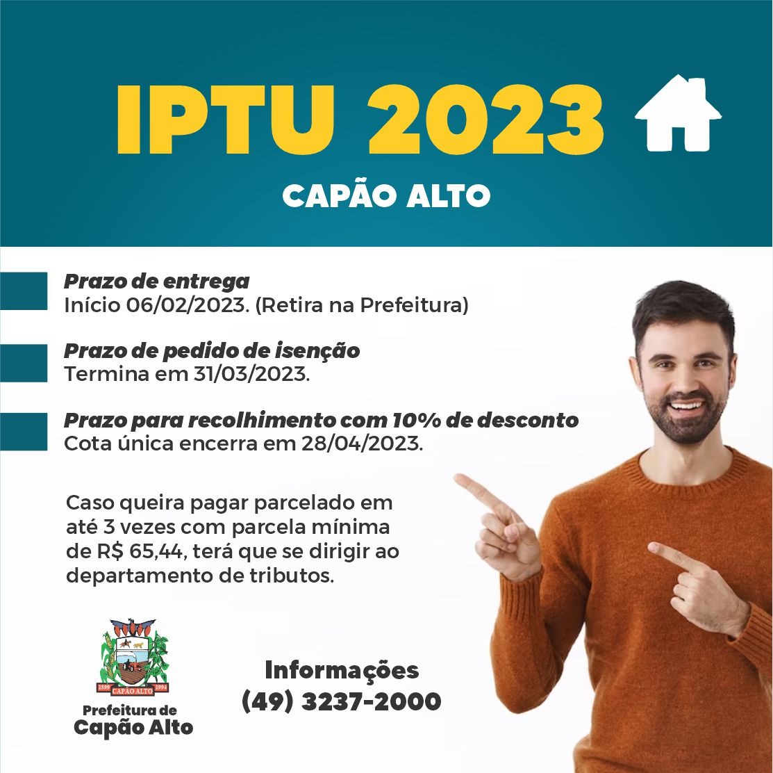 GUIA IPTU - Prefeitura de Capão Alto