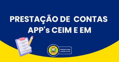 PRESTAÇÃO DE CONTAS APP’s